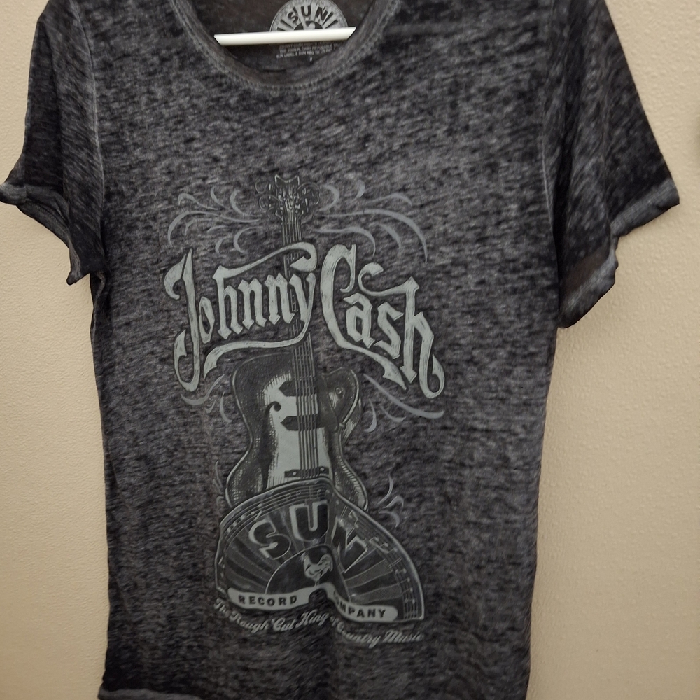 Gray Short Sleeve Tee with Vintage Design